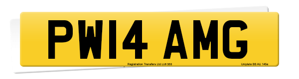 Registration number PW14 AMG